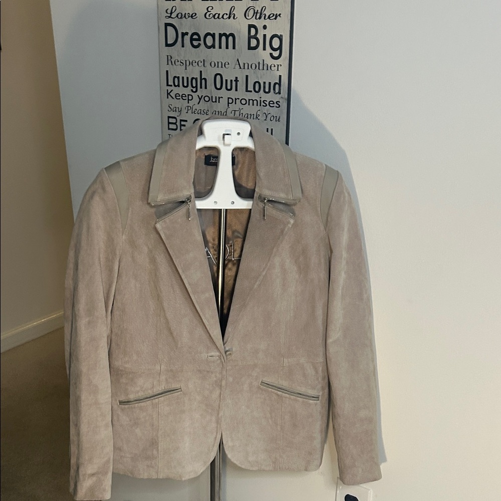 Chic Taupe Suede Blazer
